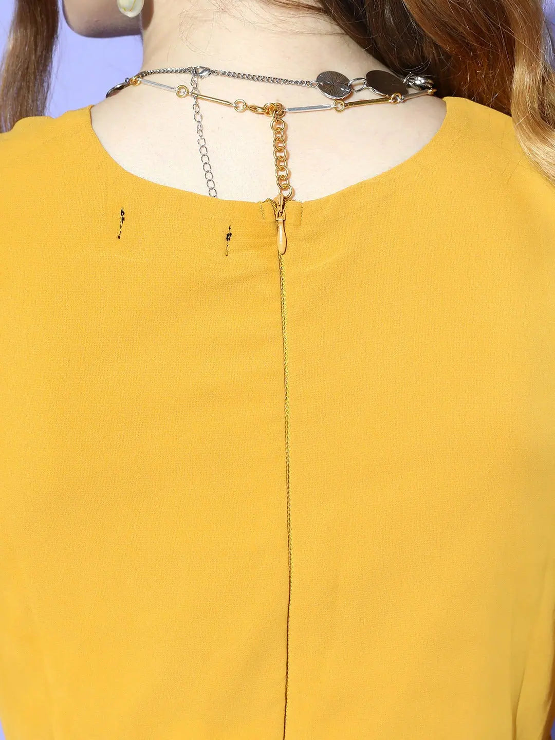 Mustard Wrap Maxi Dress - Women's Lehenga Style for Parties