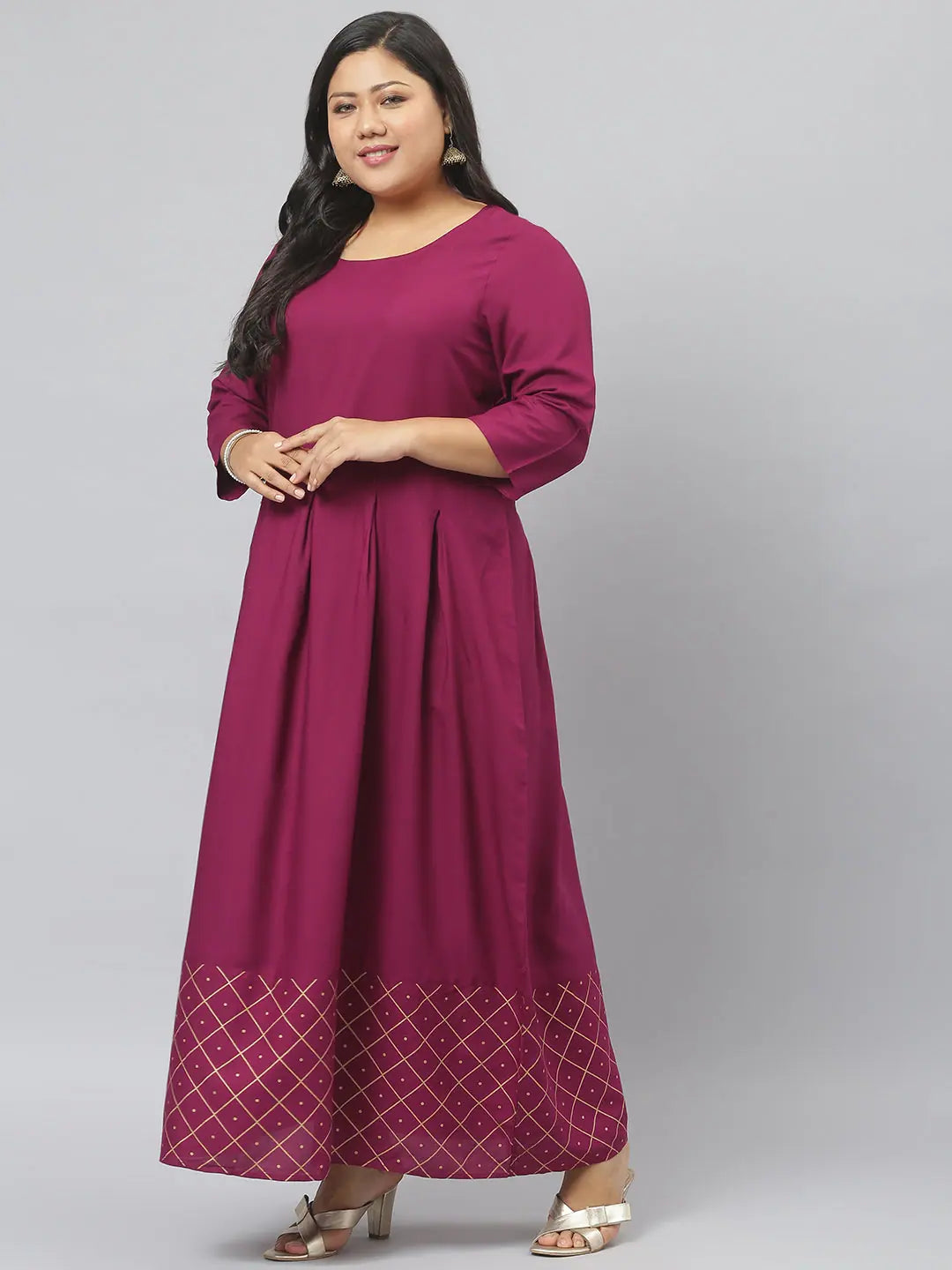 Gold Printed Women's Kurta Set with Dupatta | Indian Kurta Sets