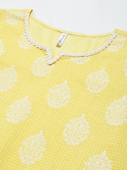 Women's Floral Print Rayon Straight Kurta Pant Set-KPLOGUSMUSTRD-S