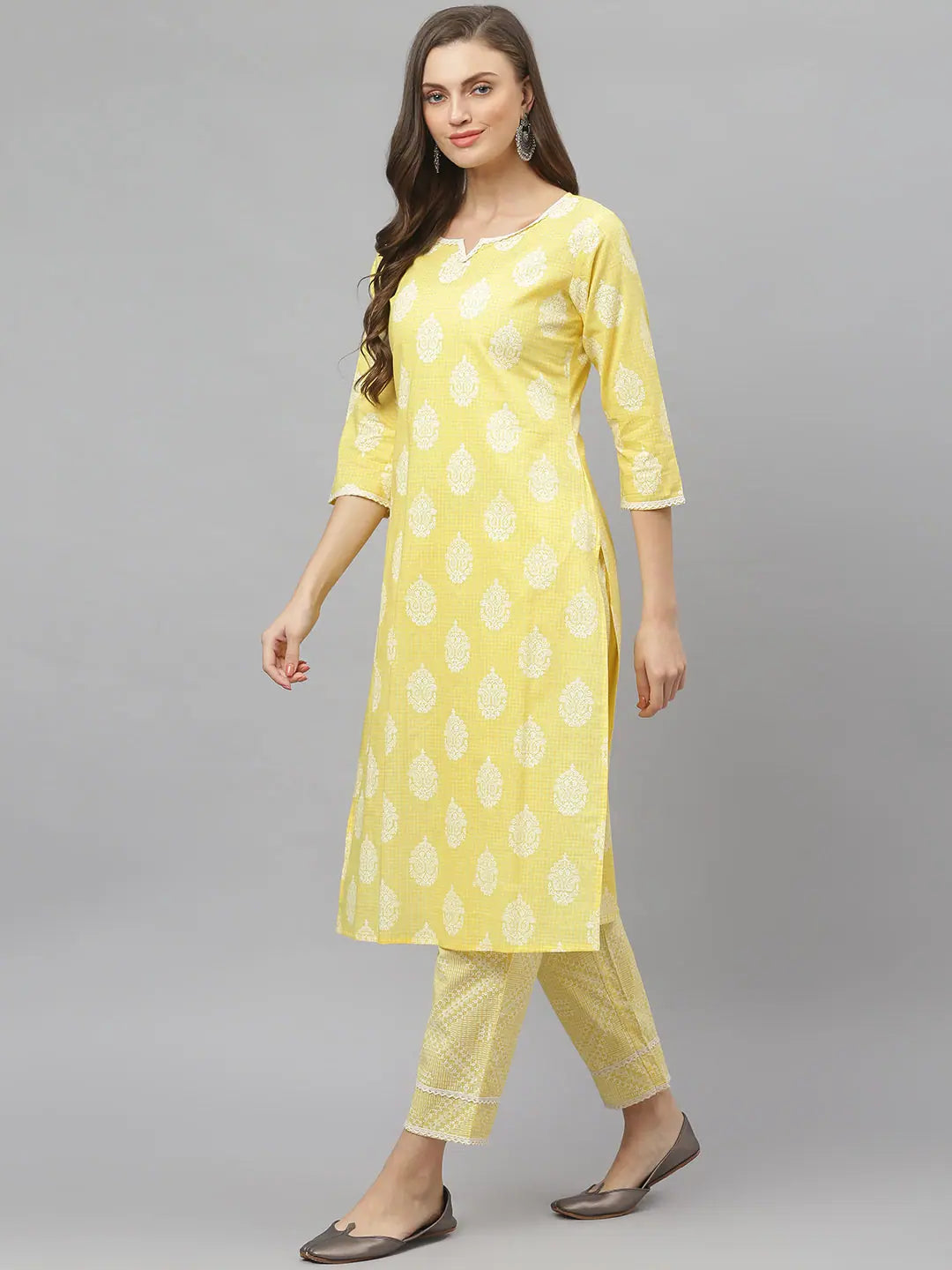 Floral Print Rayon Kurta Pant Set | Women's Indian Kurta Sets
