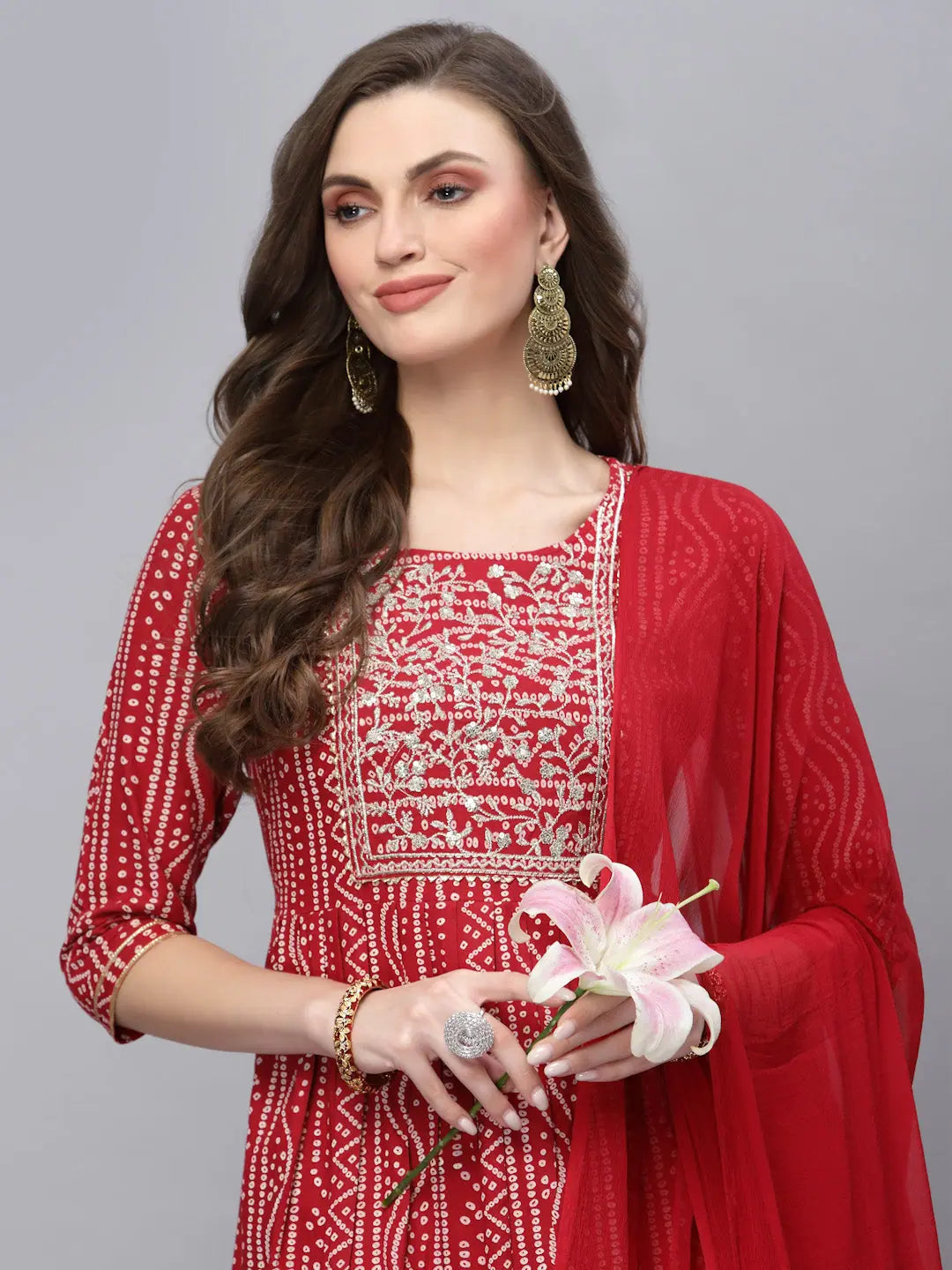 Bandhej Kurta Sharara Set for Women | Designer Sharara Suits