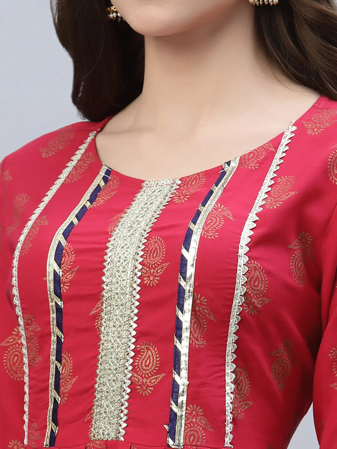 Pink Printed Rayon Kurta Sharara Set | Designer Sharara Suits