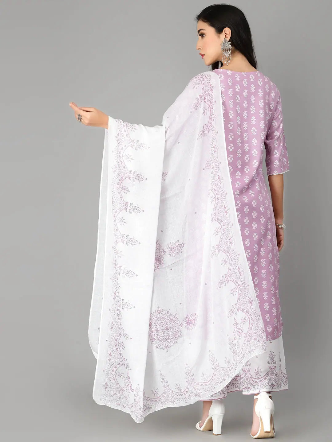 Embroidered Rayon Kurta Pant Dupatta Set | Indian Kurta Sets