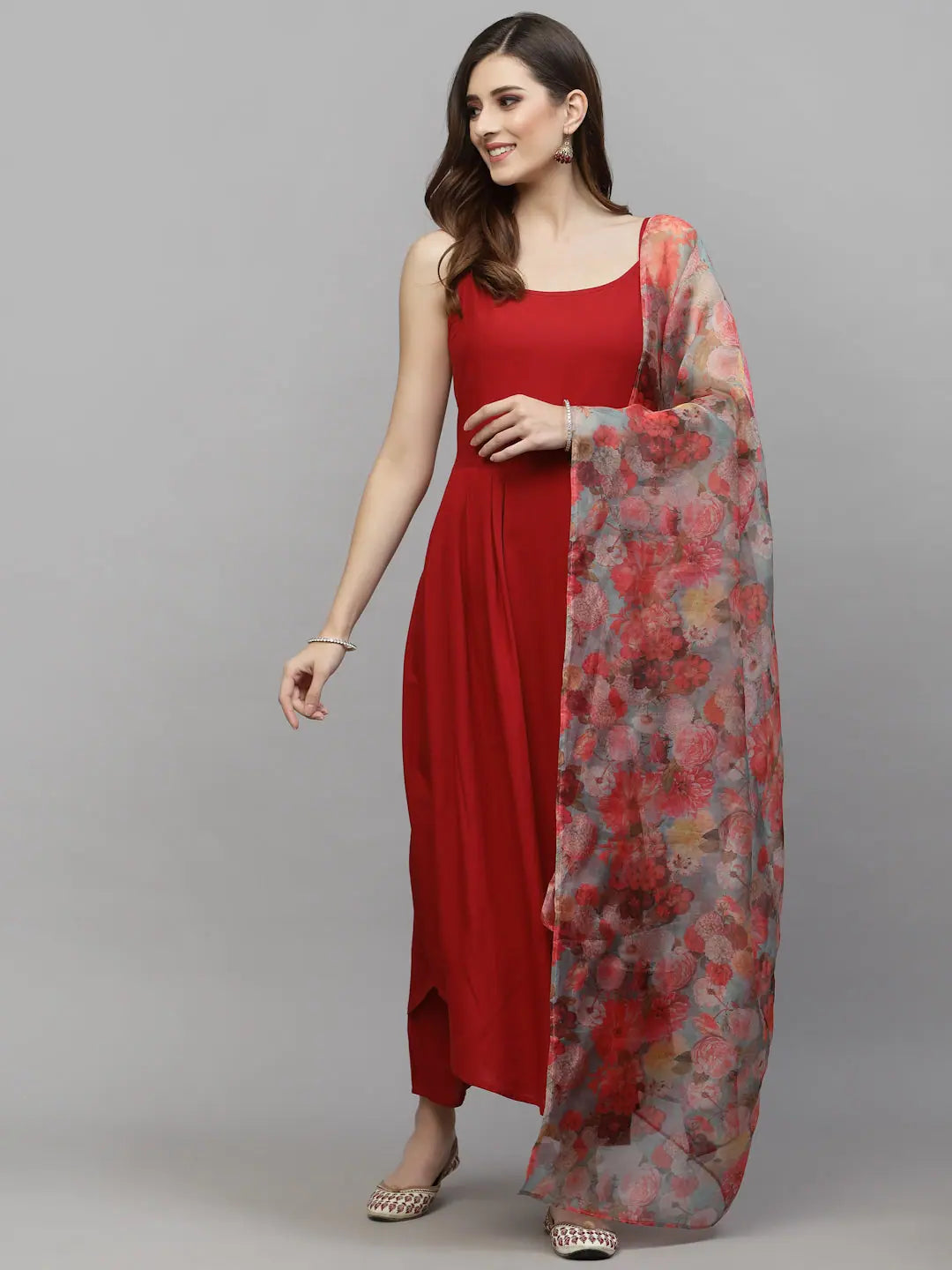 Rayon Kurta Pant with Printed Dupatta | Women's Kurta Sets