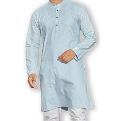 Indian Kurta Pyjama Set Blue-KPSSOJBLU-38