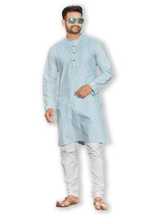 Indian Kurta Pyjama Set Blue-KPSSOJBLU-38