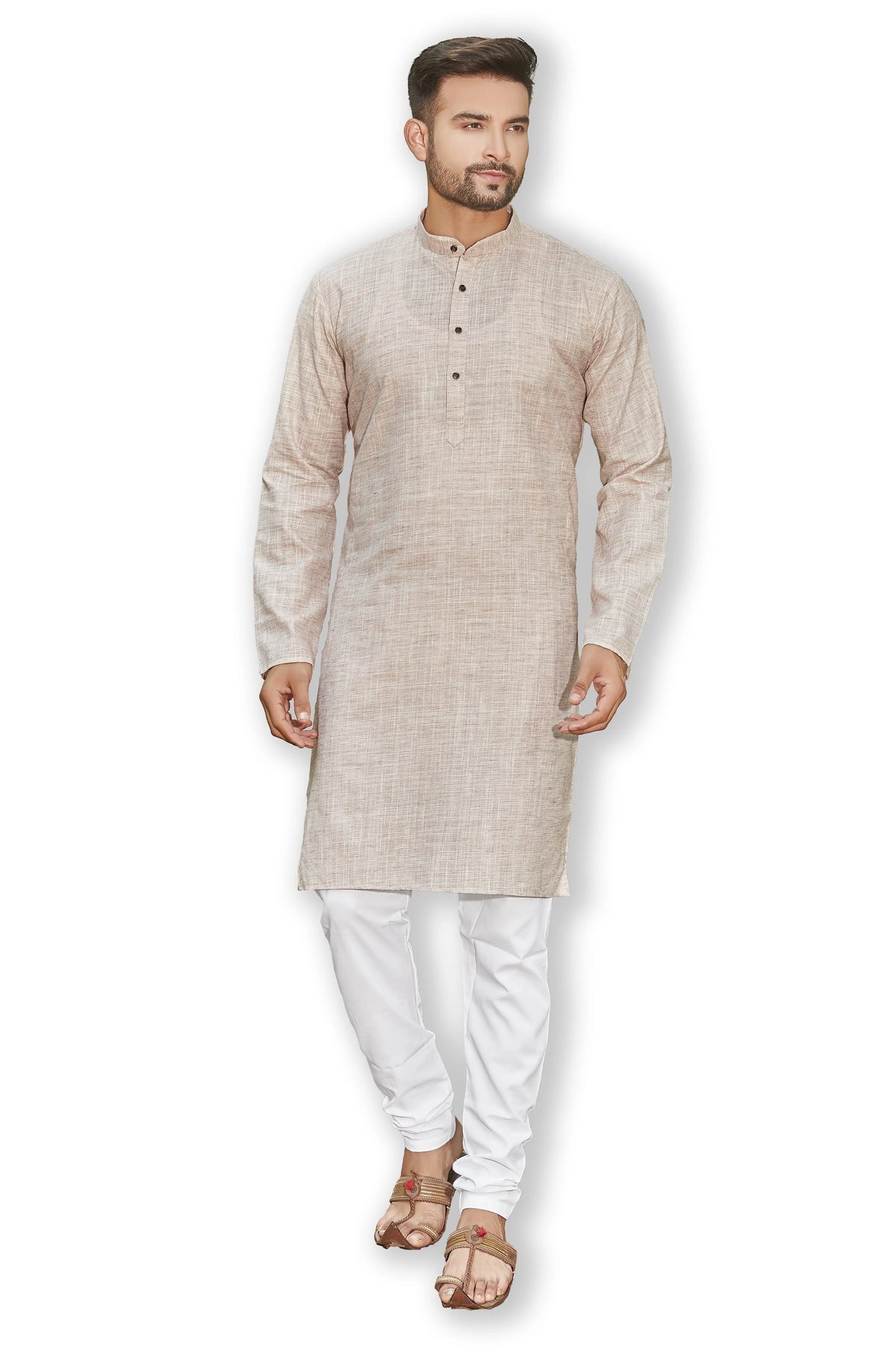 Authentics Kurta Pyjama Set Brown-KPSSKLBR-38