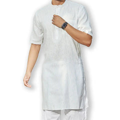 Authentics Half Kurta White Lining