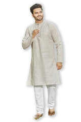 Authentics Kurta Pyjama Set Ash Grey