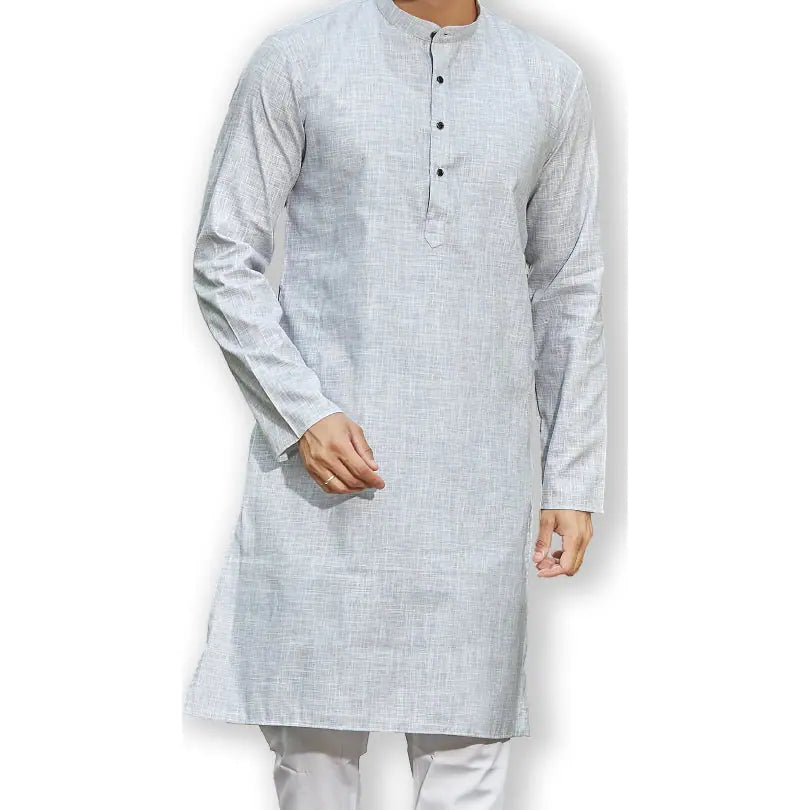 Grey Mens Kurta Pajama Set | Cotton Kurta Pajama