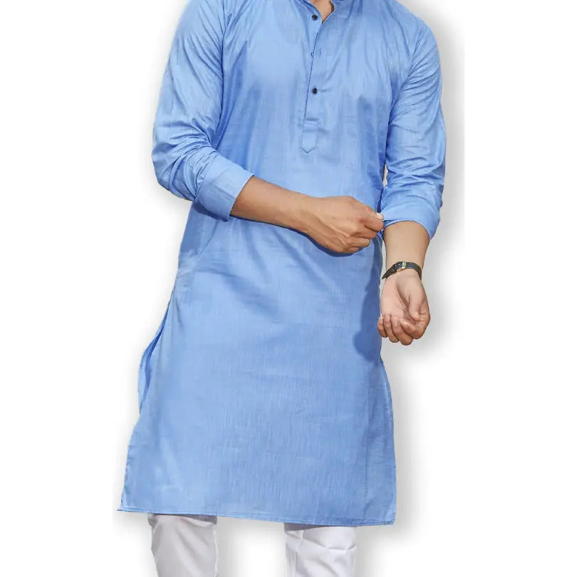 Blue Striped Mens Kurta Pajama Set | Authentic Kurta Pajama