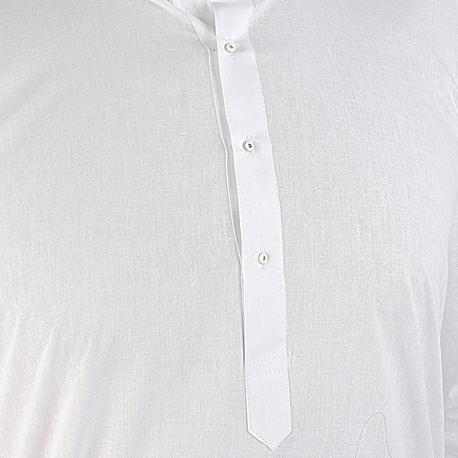 White Cotton Mens Kurta Pajama Set | Classic Pathani Outfit