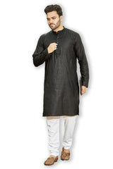 Authentics Kurta Bandi Set Jute Weave Fawn