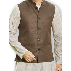 Authentics Kurta Bandi Set Coffee Brown