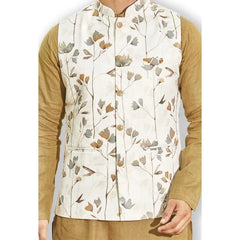 Authentics Nehru Jacket Cream Canvas Print