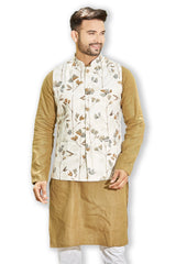 Authentics Nehru Jacket Cream Canvas Print