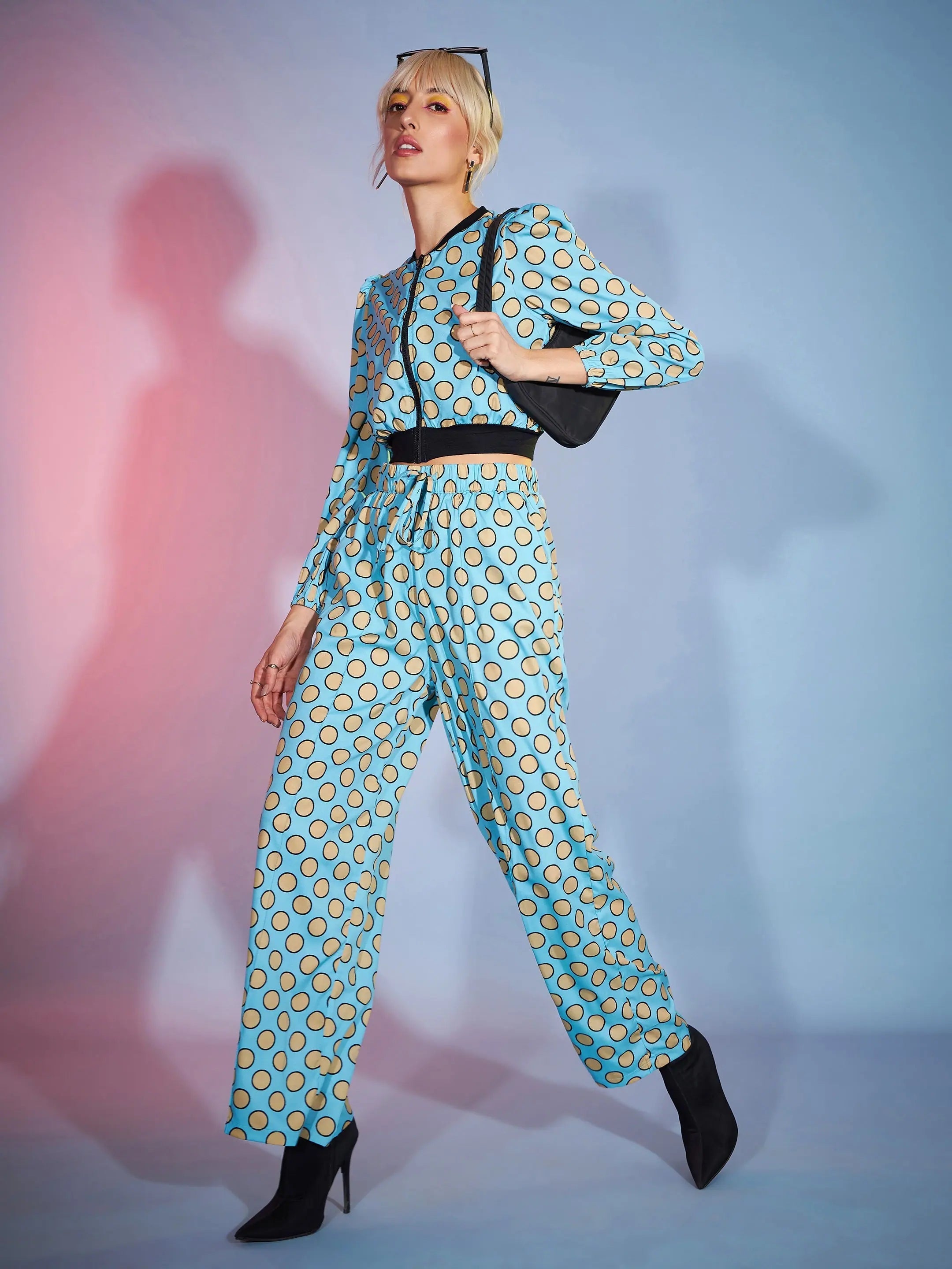 Turquoise Printed Jumpsuit & Set - Women's Fashion Style