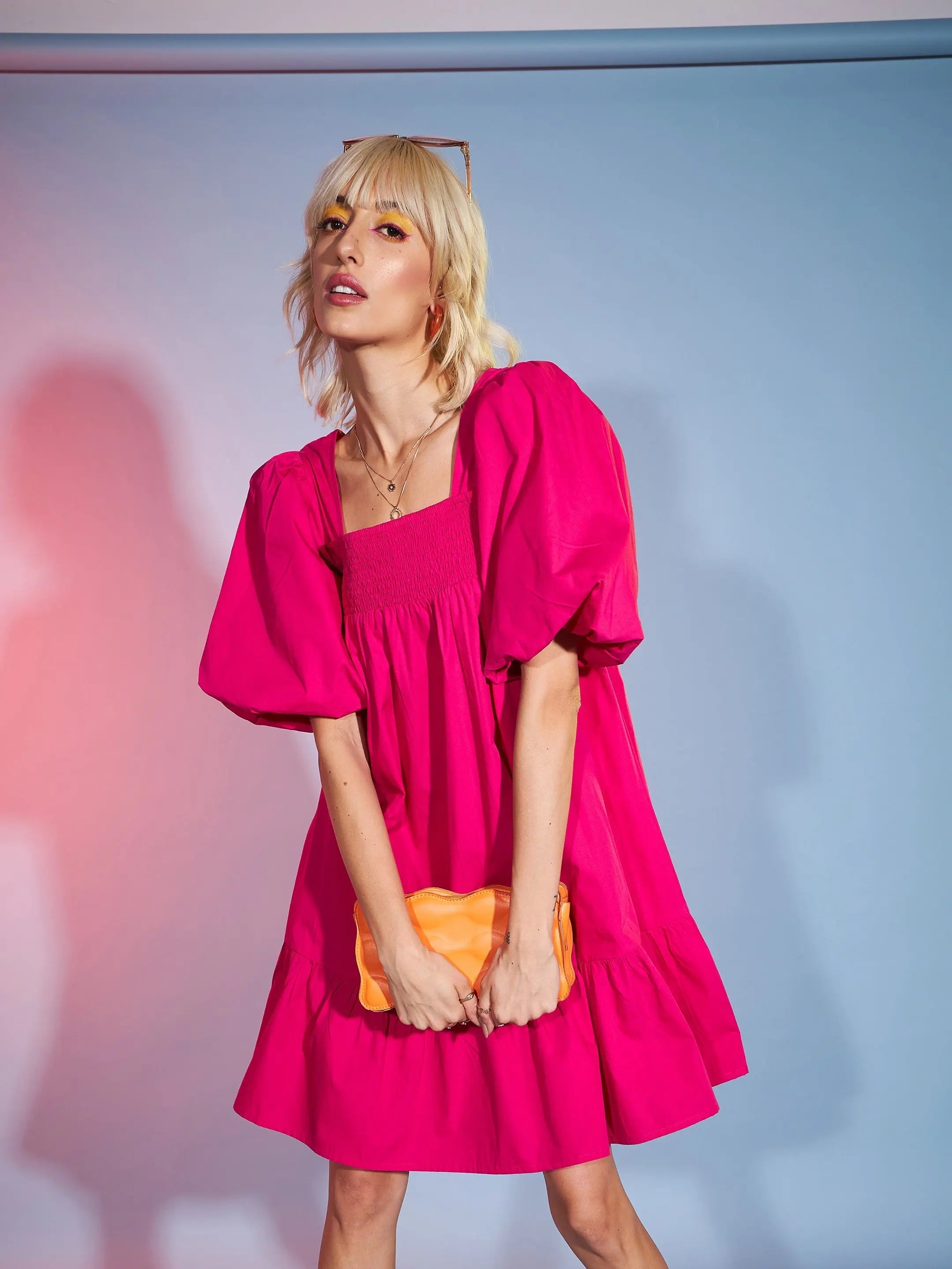 Pink Tiered Short Dress - Trendy Women's Western Wear Online