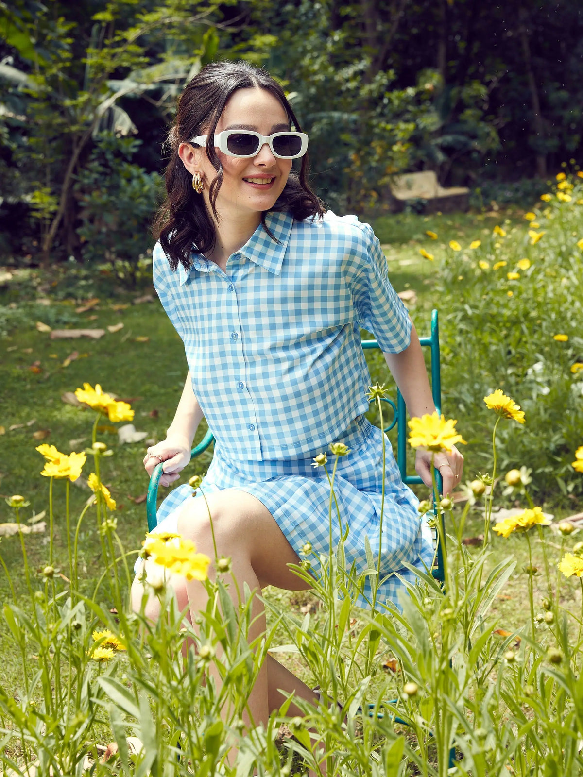 Women Printed Standard Blue Jumpsuits & Sets