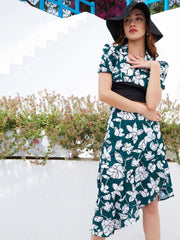 Women Printed Standard Green Jumpsuits & Sets