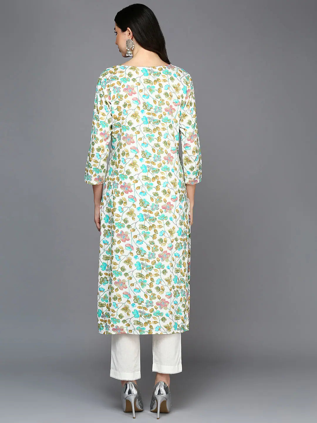 Viscose Rayon Floral Straight Kurta | Indian Kurta Ladies
