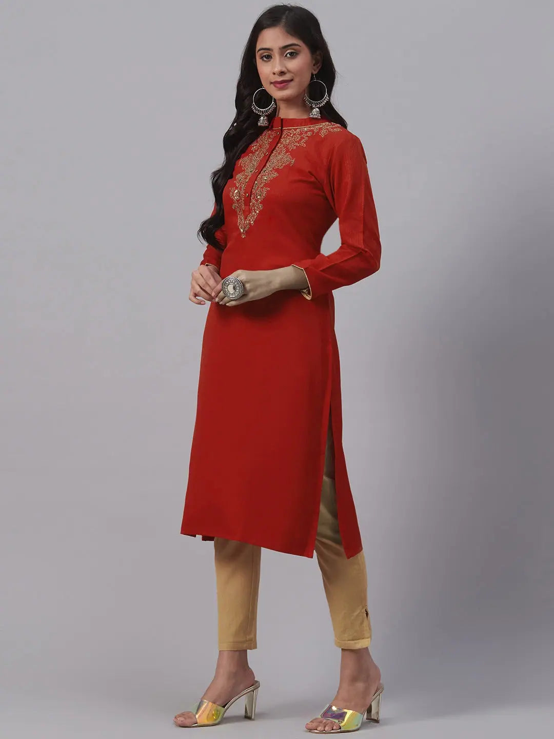 Embroidered Cotton Kurta for Women | Elegant Indian Kurtis