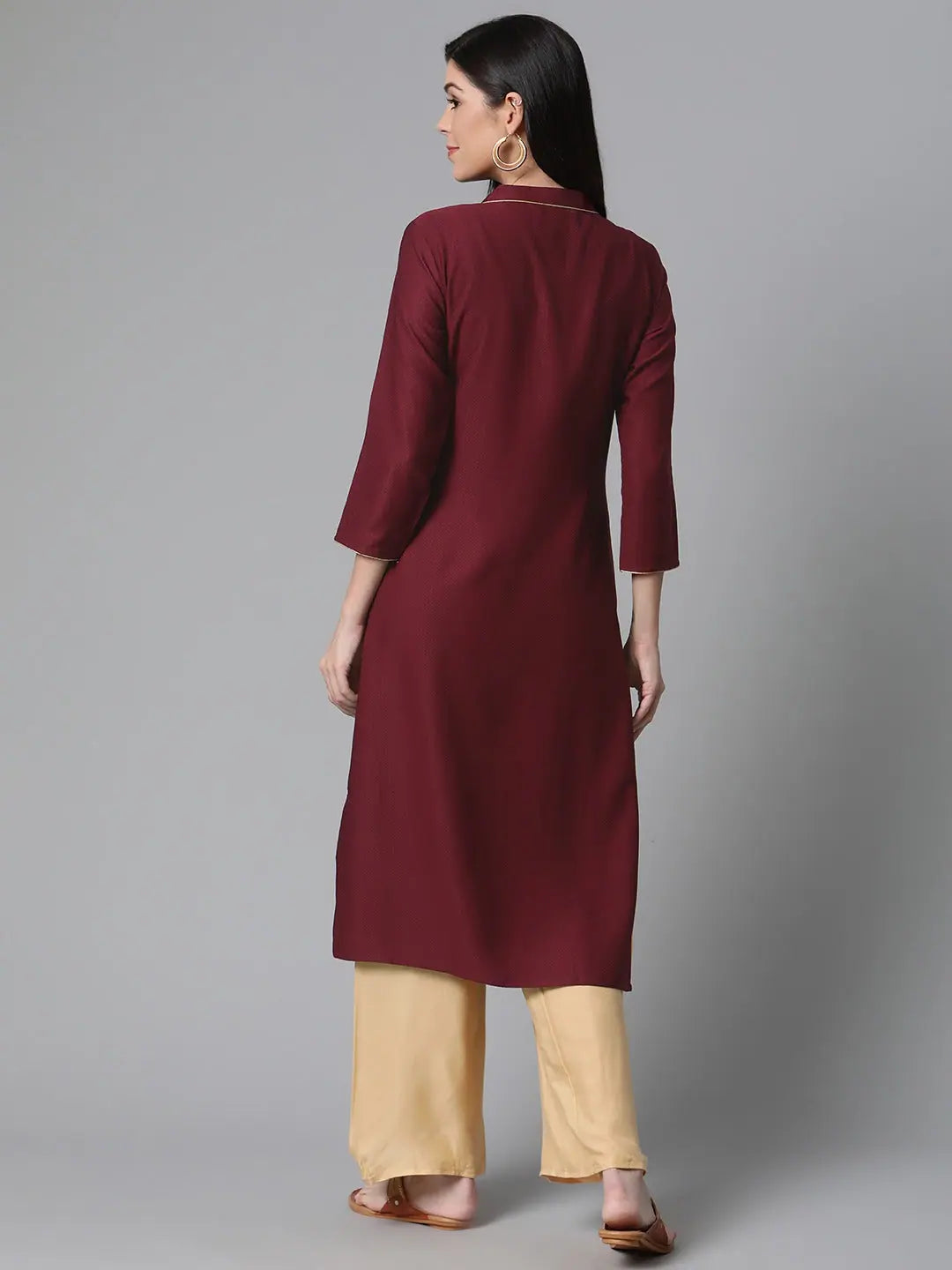 Elegant Embroidered Cotton Indian Kurta for Women - Ahika