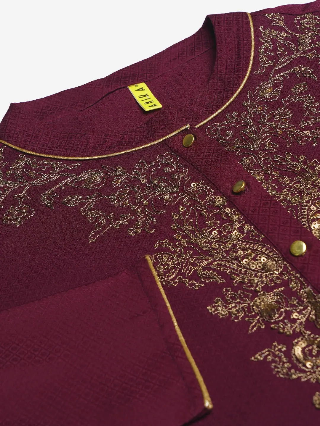 Elegant Embroidered Cotton Indian Kurta for Women - Ahika