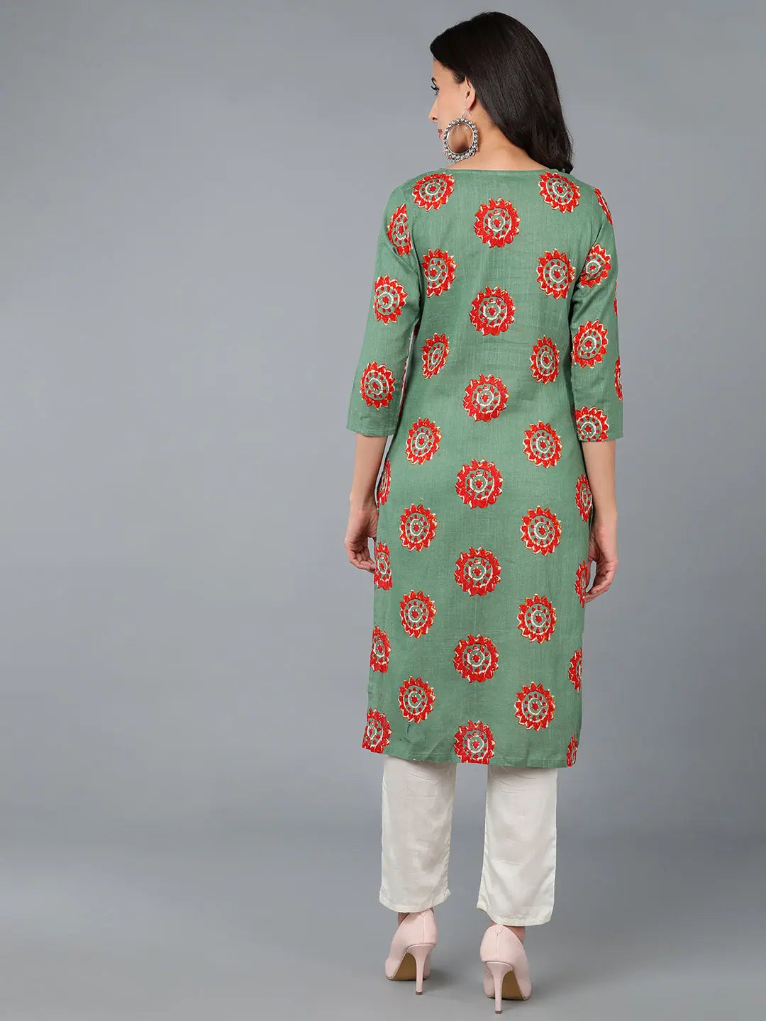 Ethnic Cotton Printed Kurta - Indian Kurtas for Ladies Online