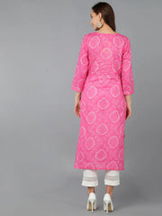 Women Cotton Embroidered Bandhani-VCK9071