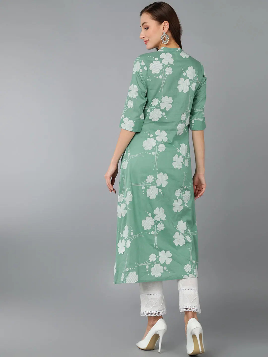 Cotton Floral Printed Kurtis | Indian Kurta Ladies - Ahika
