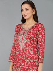 Women Silk Blend Embroidered-VCK9075