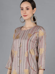 Women Cotton Striped Printed-VCK8499A_M