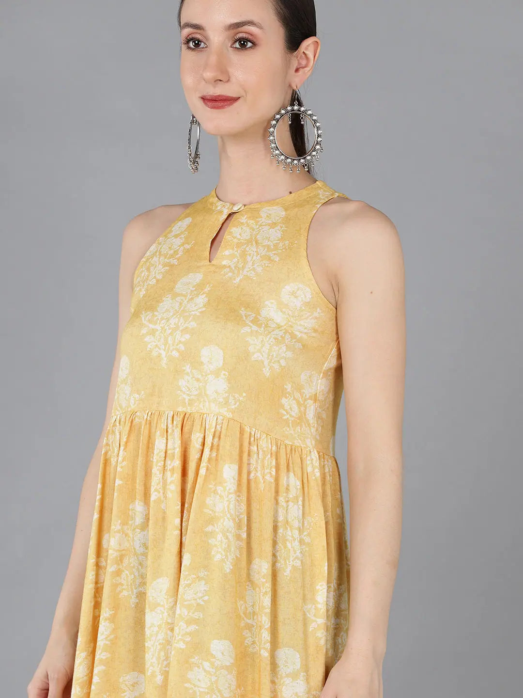 Abstract Printed Cotton Short Kurti for Women | Ahika