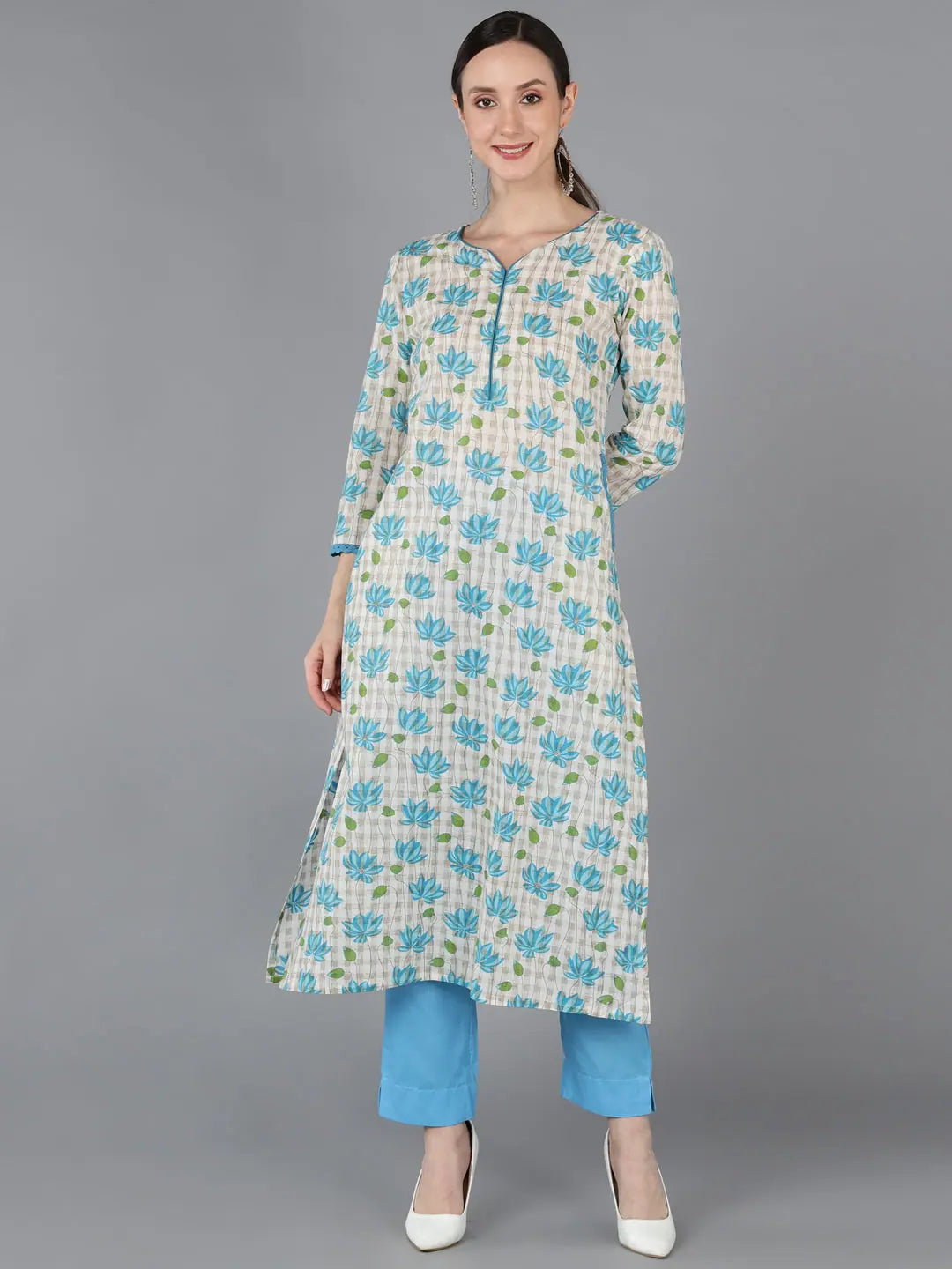 Women Cotton Floral Printed-VCK1633A