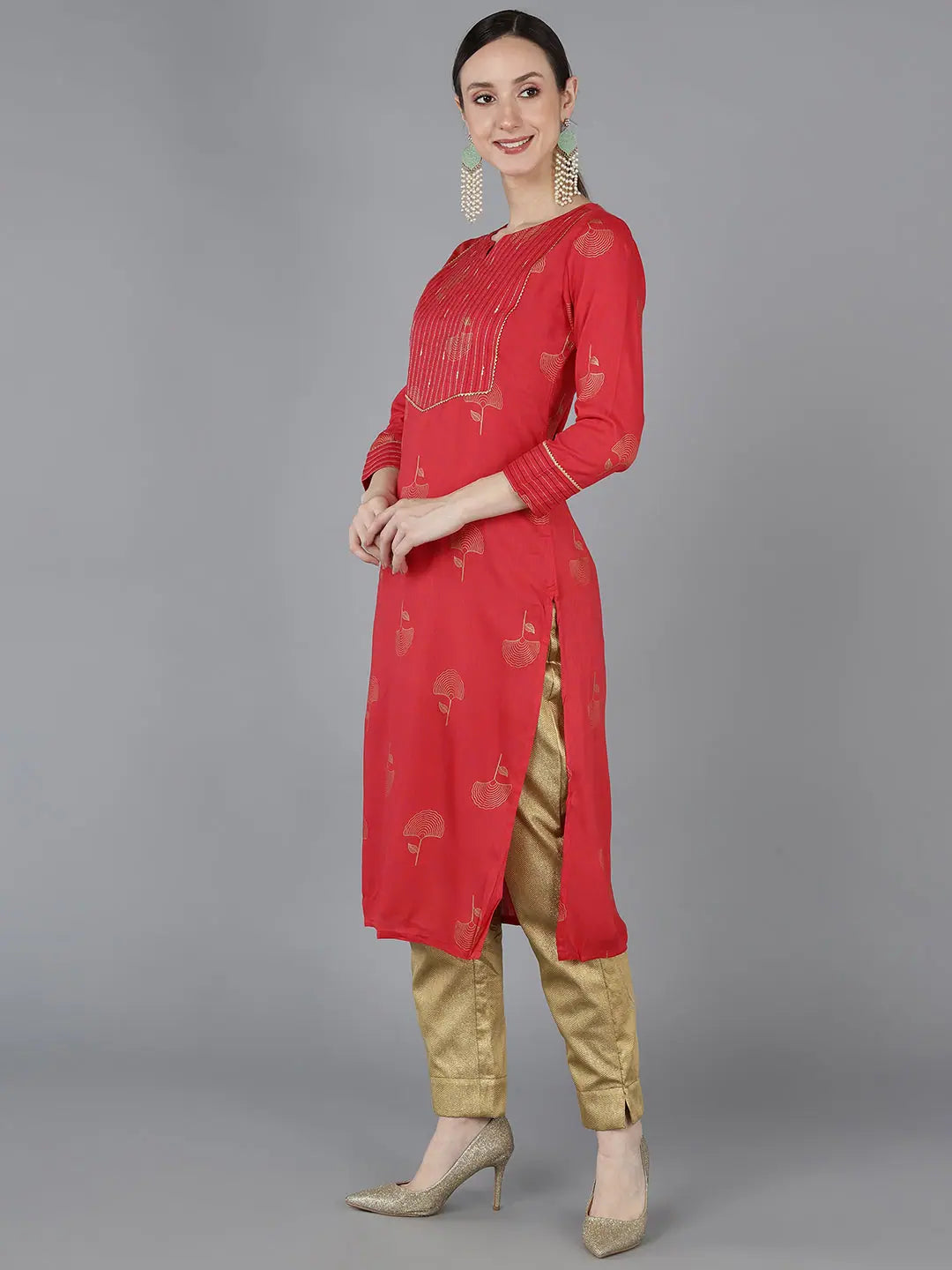 Elegant Printed Cotton Indian Kurta for Women | Ahika