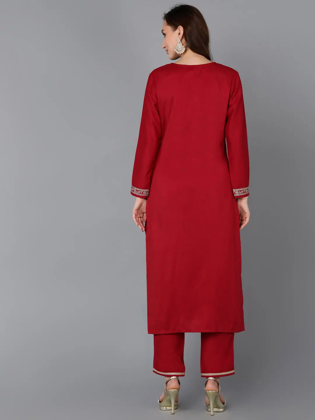 Luxurious Silk Blend Indian Kurtis - Solid Yoke for Ladies
