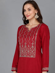 Women Silk Blend Yoke-VCK9116