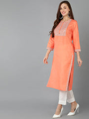 Women Cotton Blend Yoke-VCK9118