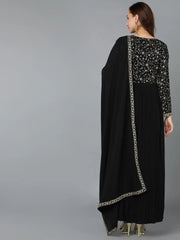 Women Georgette Embroidered Kurta-VCK9184