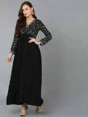 Women Georgette Embroidered Kurta-VCK9184