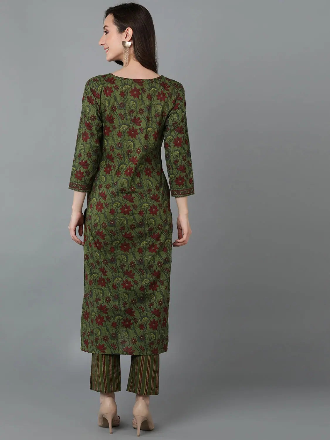 Floral Printed Cotton Indian Kurtis for Women | Ahika Kurtas