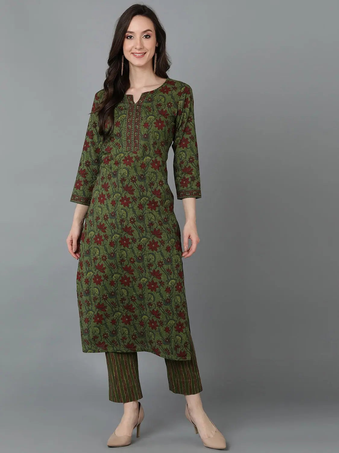 Women Cotton Floral Printed-VCK8885