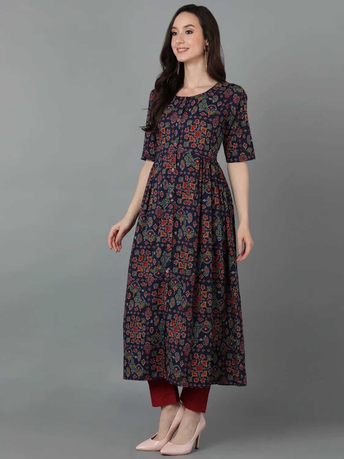 Women's Cotton Ethnic Printed Indian Kurta | Casual Kurtis