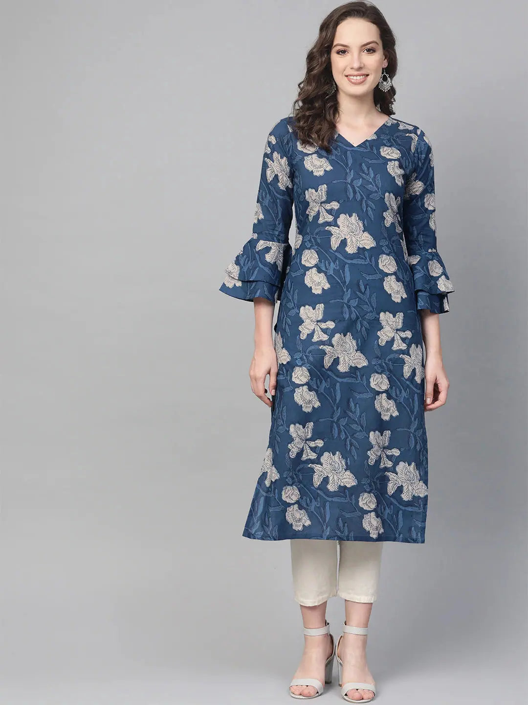 Women's Printed Cotton Kurta - Stylish Indian Kurta Ladies