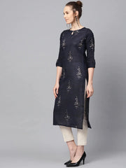 Women's Cotton Printed Kurta-VCK1251AB