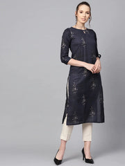 Women's Cotton Printed Kurta-VCK1251AB