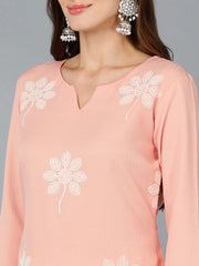 Black Silk Blend Embroidered Partywear