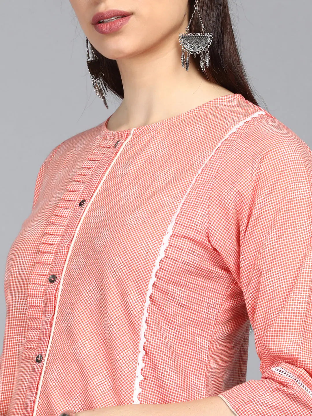 Cotton Printed Women's Indian Kurta - Elegant Short Kurti