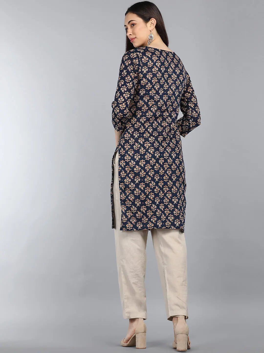 Cotton Printed Indian Kurta - Stylish Women's Kurti